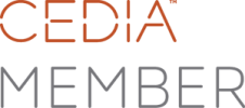 CEDIA Member logo with &ldquo;CEDIA&rdquo; in orange uppercase letters above the word &ldquo;MEMBER&rdquo; in gray.