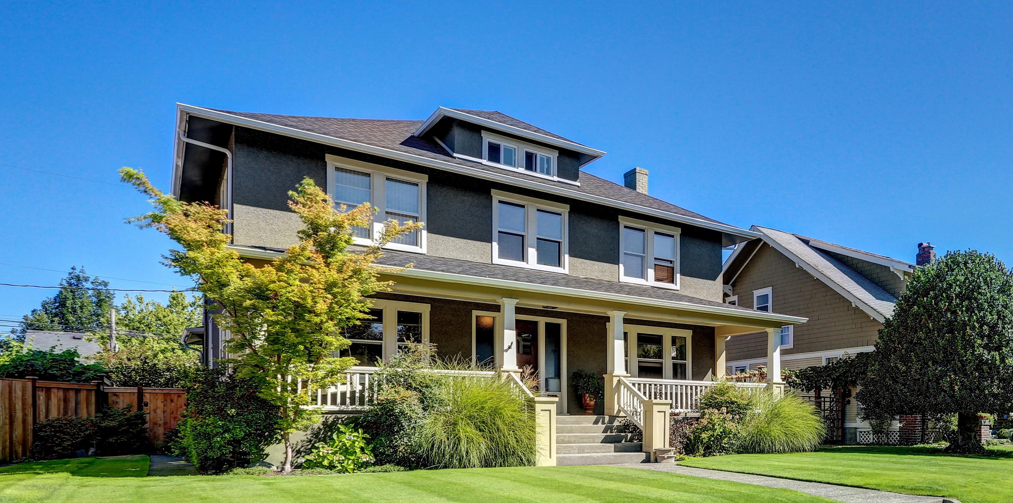 suburban home on a clear day